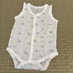 【新品未使用】ノースリーブ　肌着　前開きロンパース 80cm
