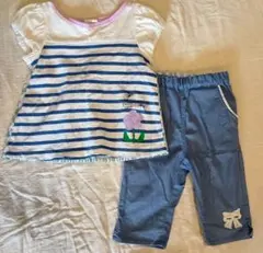 100cm プチジャム 猫 トップス ビケットクラブ 膝下パンツ 女の子のサムネイル