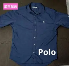 【POLO RALPH LAUREN】ブルー 長袖シャツ メンズ ポニー刺繍