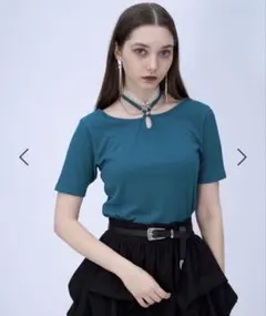 hare ストリングネックT ブルー　Tシャツ　半袖のサムネイル