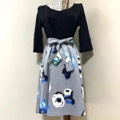 花柄ワンピース L お呼ばれ 二次会 入学卒業式