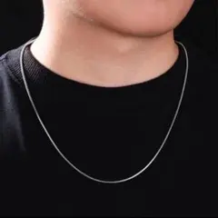 ステンレス スネークチェーンネックレス シルバー シンプル 韓国 アクセサリー