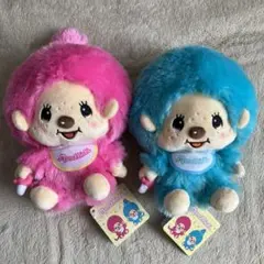 【新品】モンチッチ　ぽってりお手玉ぬいぐるみ　ピンク　グリーン　２個セット