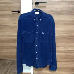LACOSTE 鹿の子長袖シャツ　ネイビー サイズUS:S FR:3 国内M相当