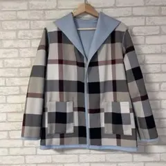 【新品】BLUE LABEL チェックリバーシブルミディ丈コーディガン　38のサムネイル
