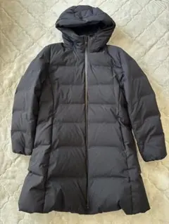 【新品未使用】ユニクロ　シームレスダウンコート ブラック フード付き XL