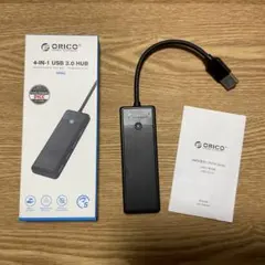 ★美品★ORICO USB3.0 ハブ 4ポート 高速転送 テレワークに！