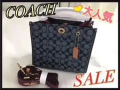 【新品・未使用品】⭐️COACH シグネチャー シャンブレー 22