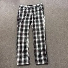 FILA GOLF チェック柄裏起毛パンツ LLサイズ