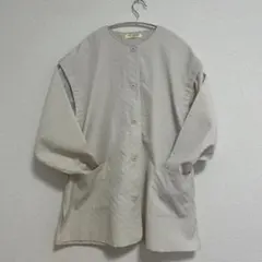 ノーカラージャケットM アイボリー