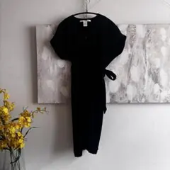 【DVF】ラップワンピース 黒 美シルエット