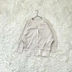 Ungrid ワッフルカットソーカーディガン Fコットンアイボリー