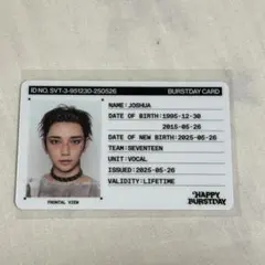 SEVENTEENセブチ HAPPY BURST DAY JOSHUA