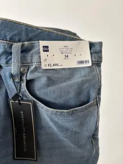 【新品未使用】GU スリムフィット デニムパンツ 34