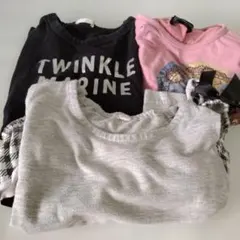 キッズ Tシャツセット 3点 黒 ピンク グレー