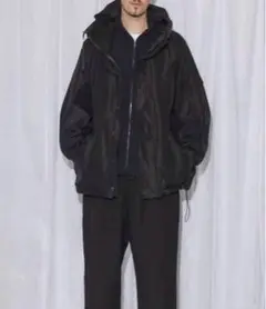COMOLI 21SSコットンシルクミリタリーパーカBLACK3