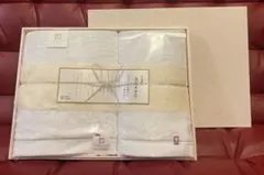 今治謹製　白織タオル　木箱入り　バスタオル・フェイスタオルセット SR23040