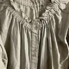 サマンサモスモス　綿麻　ロングワンピ　羽織り