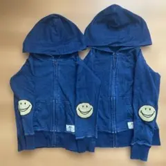 F.O.KIDS インディゴブルーパーカー 110＆120サイズ セット お揃い