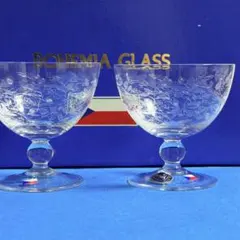 未使用 BOHEMIA GLASS ボヘミア グラス　ペア ワイングラス