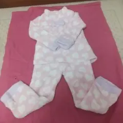 ハート柄フリースパジャマ 110cm