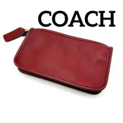COACH オールドコーチ グラブタン レザー ポーチ