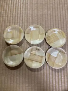 竹編み風 小皿 6枚セット 和食器