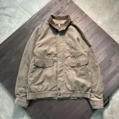 7AS1 ハリトンジャケット　ブルゾン　襟コーデュロイ　グランパコア　茶色　古着