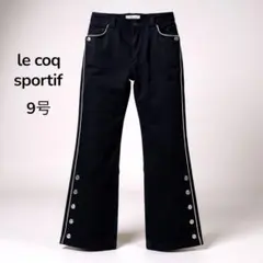 le coq sportif ゴルフパンツ 9号 レディース 黒 ストレッチ
