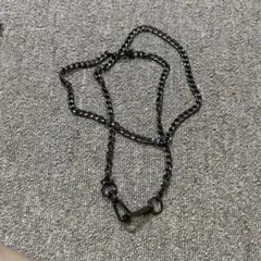 ブラック チェーンネックレス ロング