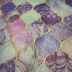 広巾×1.6m 輸入生地 モロッコ柄 モロッカン柄 ピンク