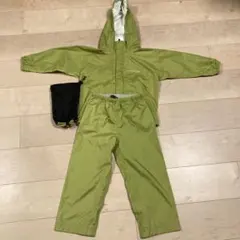 【下未使用】モンベル クレッパー Kid's 100 上下セット レインウェア