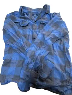 GEORGE 青黒チェックネルシャツ S