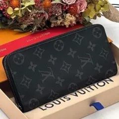 路易威登 Monogram Eclipse Zippy Wallet Vertical 長夾