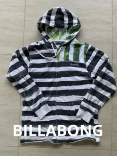 BILLABONG ジップアップパーカー ボーダー柄 Mサイズのサムネイル