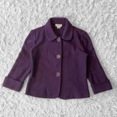BARNEYS NEWYORK 丸襟 テーラード ジャケット S パープルのサムネイル