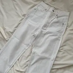 GU ホワイト ストレートデニム S