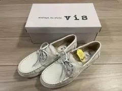 【週末値下げ】【新品未使用】vis ヴィス　モカシン 23cm ホワイト