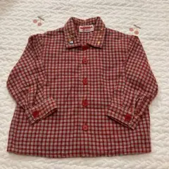 ミキハウス　80cm 赤チェックシャツ