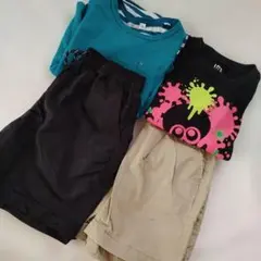 キッズ服 Tシャツ2枚とハーフパンツ2枚セット