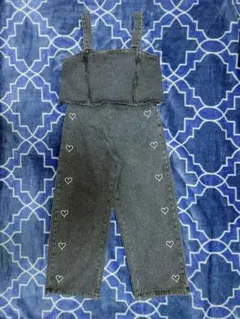 美品 セットアップ size150 ダークグレー ハート刺繍