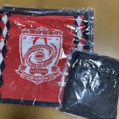 サッカーチームロゴ入りタオル 赤
