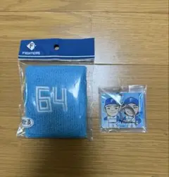 日ハム 田宮裕涼 父の日 ライトブルー リストバンド　ガチャ キーホルダー
