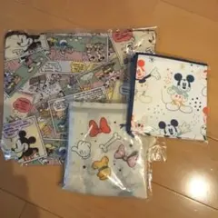 ディズニー ミッキー マイクロファイバータオル＆エコバッグ＆巾着バッグ
