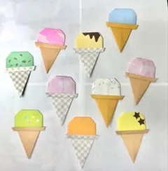 折り紙 アイスクリームセット ハンドメイド