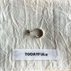 専用　todayful ピアス 片方 シルバー　コンパクトフープピアスのサムネイル