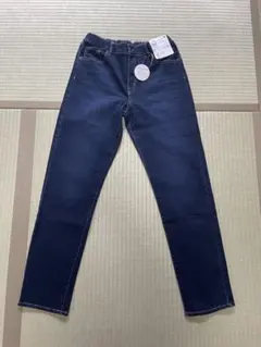 新品！ストレッチデニムストレートパンツ 170cm ダークブルー