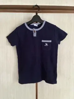DOG DEPT 半袖Tシャツ ネイビー ギンガムチェックのサムネイル