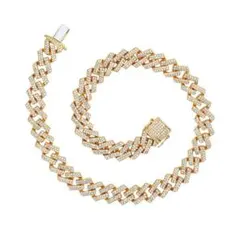 ブリンブリン ジルコニア マイアミキューバン 喜平チェーン 40㎝ 15mm