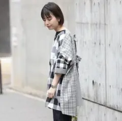 ＴＯＲＩ−ＴＯ×ＢＥＡＭＳ　ＢＯＹ　ギンガムチェックチュニック ビームスのサムネイル
